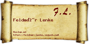 Feldmár Lenke névjegykártya